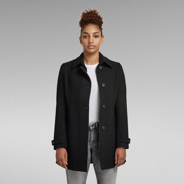 Minor Slim Wool Mantel Schwarz G STAR DE