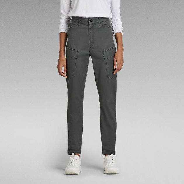 grey skinny cargo pants womens