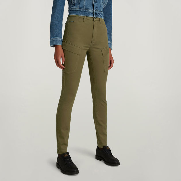 green cargo pants womens skinny