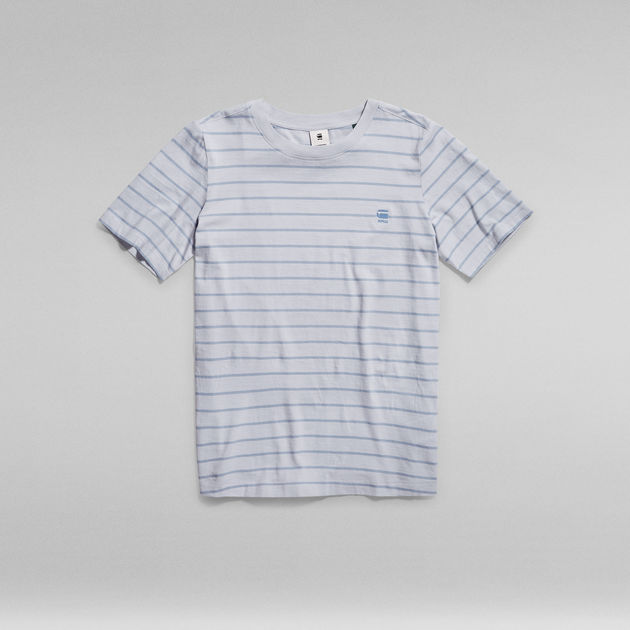 t shirt blue and white stripes