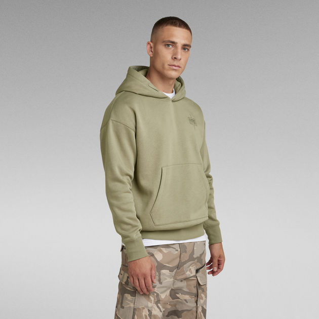 Core Oversized Hooded Sweater Green G Star RAW AU