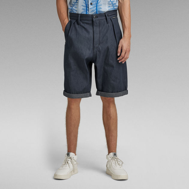 Short Chino Relaxed Pliss Bleu fonc G Star RAW FR
