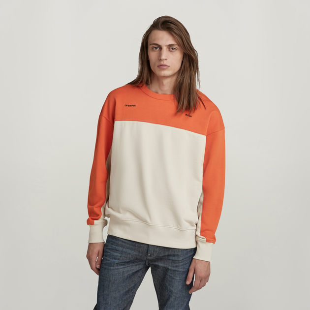 Color Block Oversized Sweat Multi color G STAR US