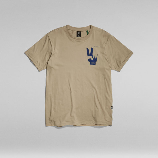 Beige graphic t shirt Clearance