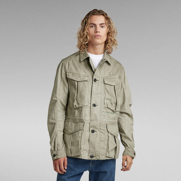 Washed Cargo Field Jacket   Green   G Star RAW® US