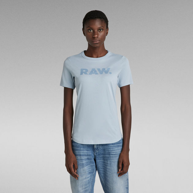 G-STAR RAW Raw. Slim T-shirt, Camisetas para Hombre, Azul (Faze Blue  D19860-336-6481), XXL: : Moda