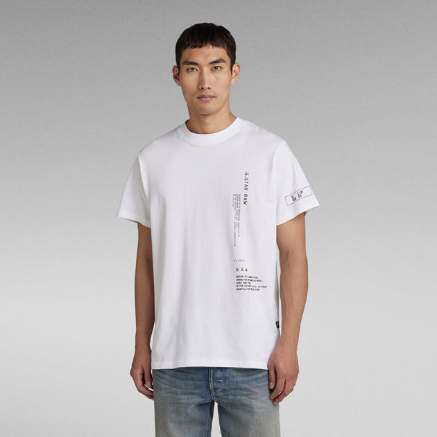verfrommeld Aanzetten mode Multi Graphic Loose T-Shirt | White | G-Star RAW®