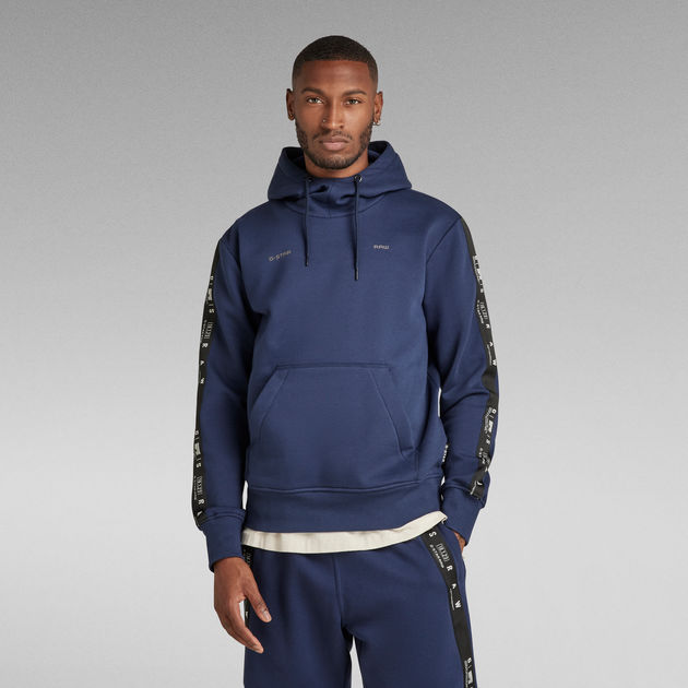 Sport Stripe Hooded Sweater Dark blue G Star RAW SG