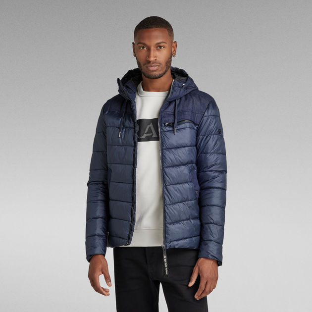 Attacc Quilted Hooded Jacket | ダークブルー | G-Star RAW®