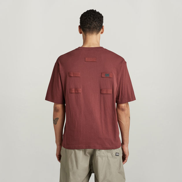 Unisex Back Tape Oversized T Shirt Brown G Star Raw