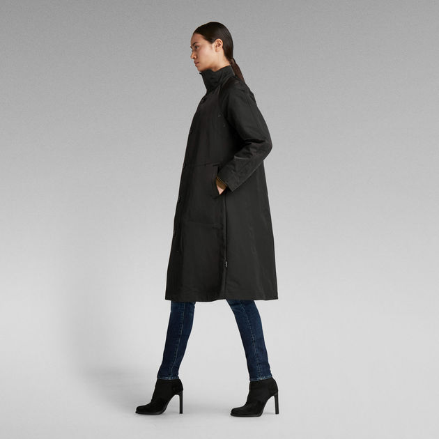 trench coat with stand up collar