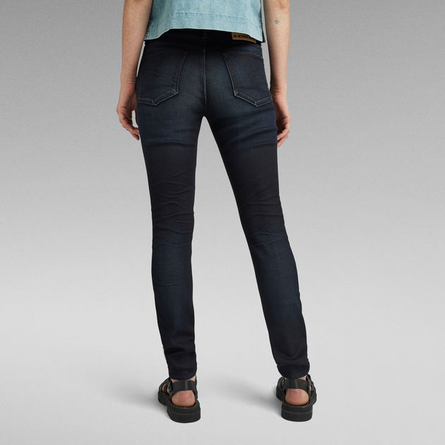 3301 High Waist Skinny Jeans | Dark blue | G-Star RAW®