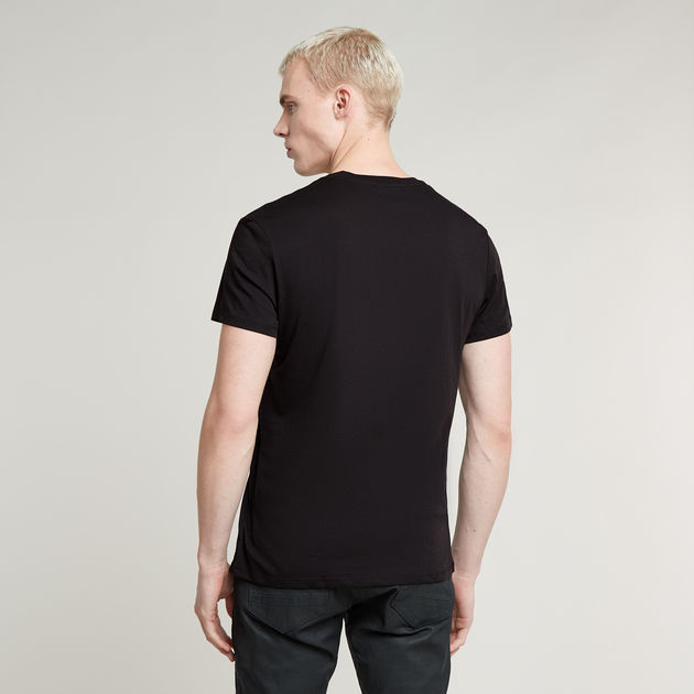 bekken Leuren Brouwerij Basic V-Neck T-Shirt 2-Pack | Black | G-Star RAW®