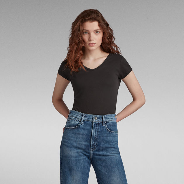 Eyben Slim V-Neck T-Shirt | Black | G-STAR® PL