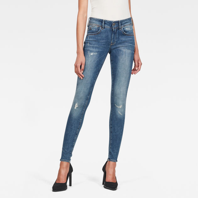 fout desinfecteren Mos Lynn Mid Super Skinny Jeans | Medium blue | G-Star RAW®