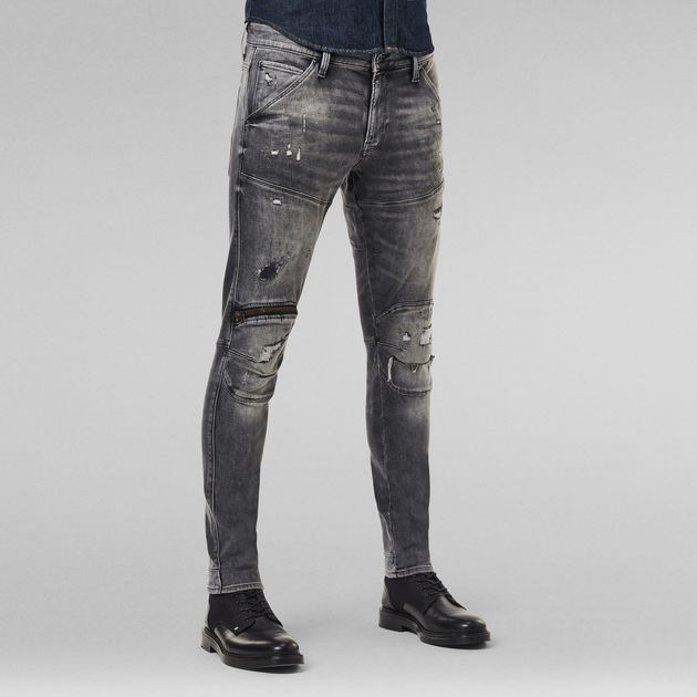 5620 3D Zip Knee Skinny Originals Jeans | Grey | G-STAR® US
