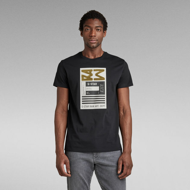 Flock Graphic T-Shirt | Black | G-STAR® SG