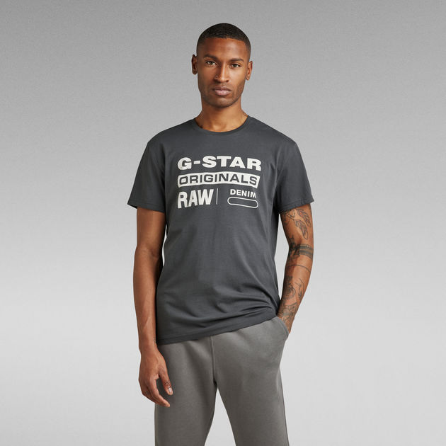 Originals Label T-Shirt | Grey | G-Star RAW® US