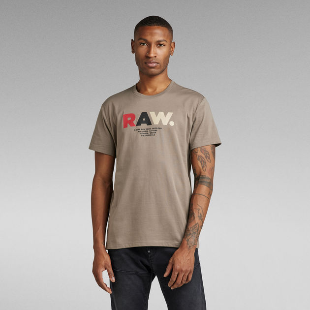 Multi Colored RAW. T Shirt Brown G STAR CA