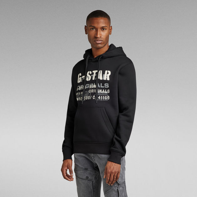 Multi Layer Originals Hooded RAW® Black | G-Star Sweater | US
