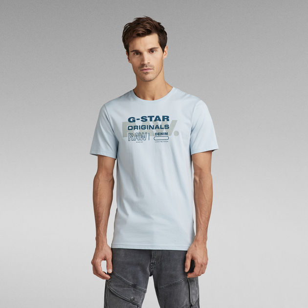 RAW Originals Slim T-Shirt Light blue | G-Star RAW® US
