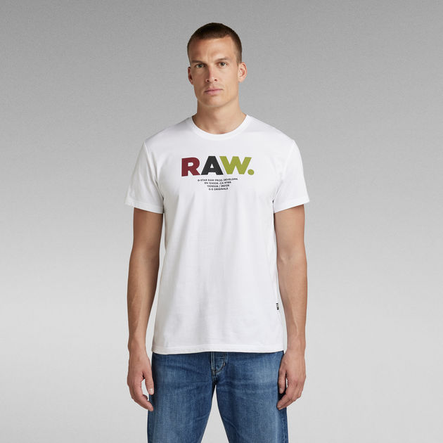 Multi Colored RAW. T Shirt White G STAR CA