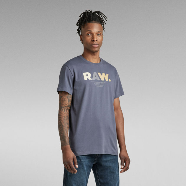 Multi Colored RAW. T-Shirt | Medium blue | G-Star RAW® US