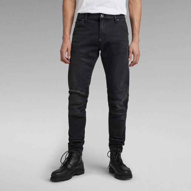 5620 3D Zip Knee Skinny Jeans | ブラック | G-Star RAW® JP