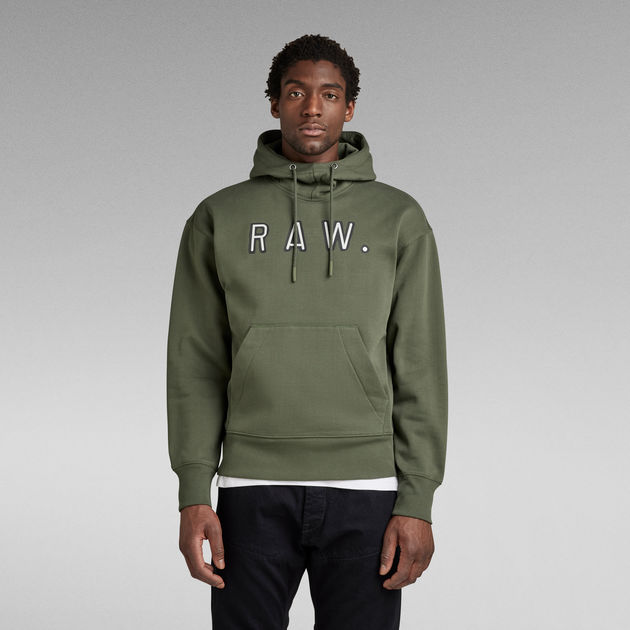 Sweater Hooded RAW® | Vulcanic G-Star US | Green RAW Loose