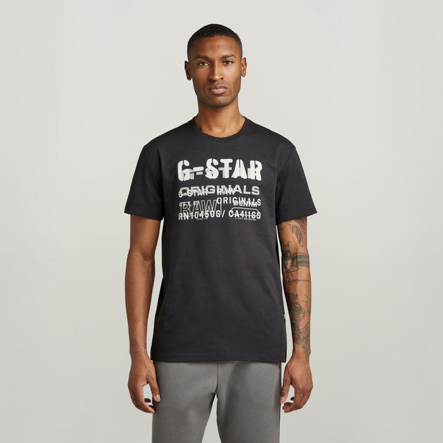 Stencil Originals T Shirt Black G STAR US