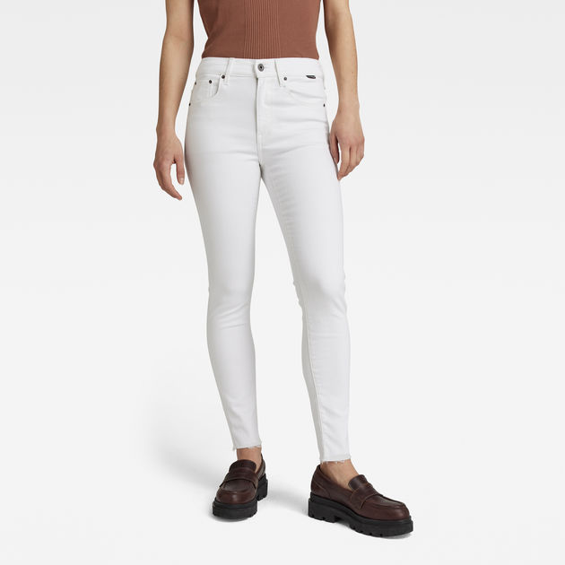 high ankle skinny jeans