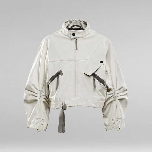 Plateau Deuk Anesthesie E Leather Bomber | White | G-Star RAW®