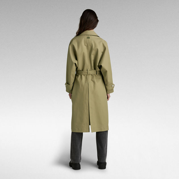 High Trench Green G Star Raw, What Is The Flap On Back Of A Trench Coat Called