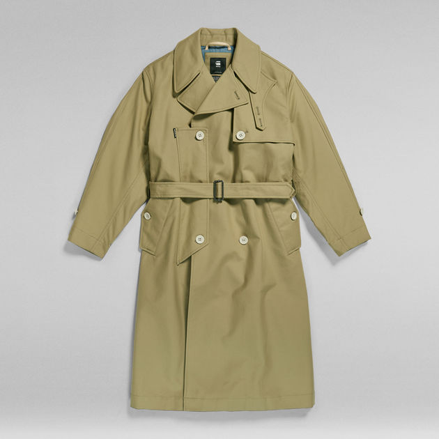 High Trench Green G Star Raw, Can You Iron A Burberry Trench Coat