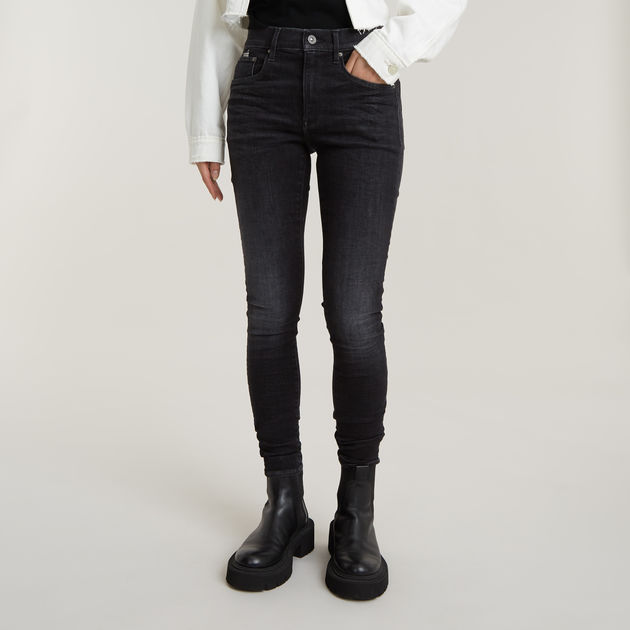 spiegel Zich verzetten tegen aangrenzend 3301 High Skinny Jeans | Zwart | G-Star RAW®