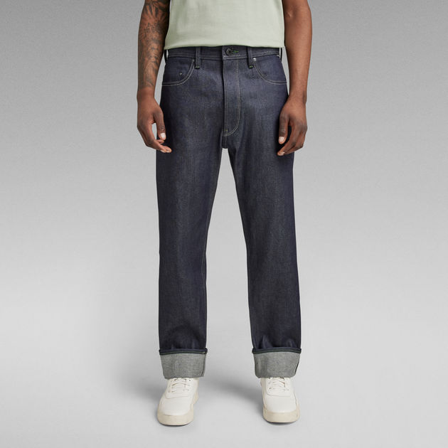 Type 49 Relaxed Straight Selvedge Jeans | Dark blue | G-STAR® US