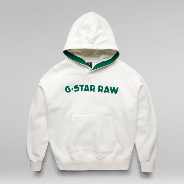 Unisex Embro Hoodie White G STAR ZA