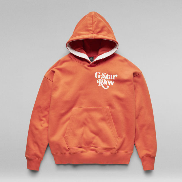 Unisex Foxy Chest Hoodie | Orange | G-Star RAW® US | Sweatshirts
