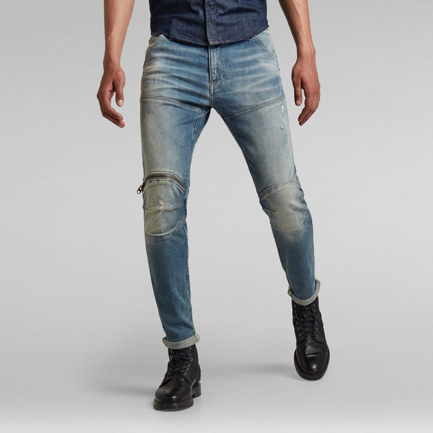 3D Zip Knee Skinny Jeans | blue | G-Star