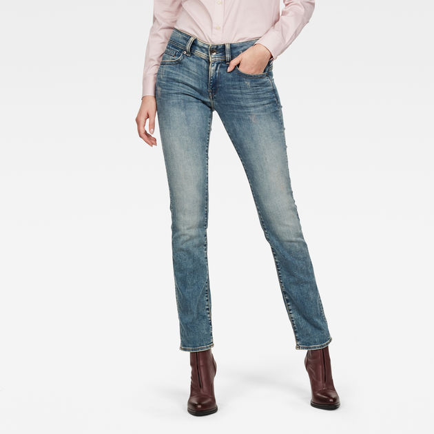 g star midge mid straight jeans