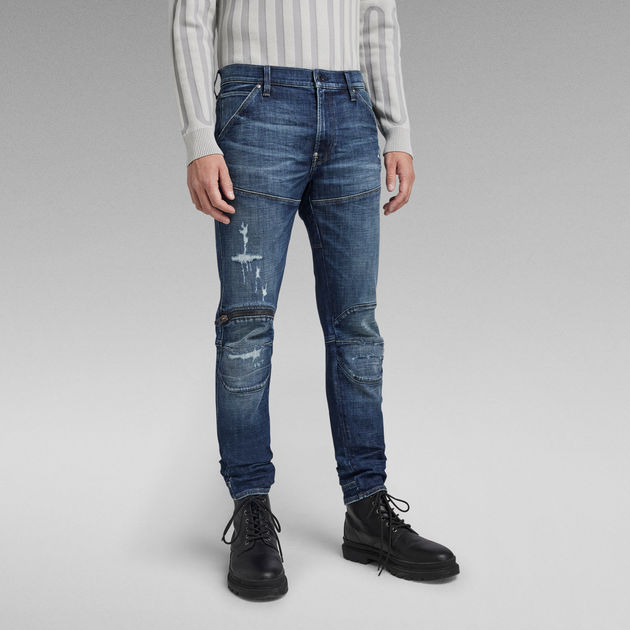 5620 3D Zip Knee Skinny Jeans | ダークブルー | G-Star RAW® JP