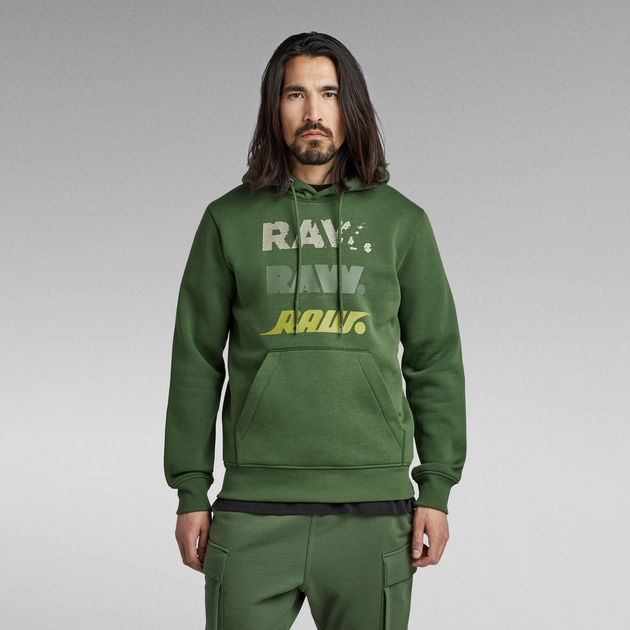 Triple Raw. Hoodie Green G STAR CA