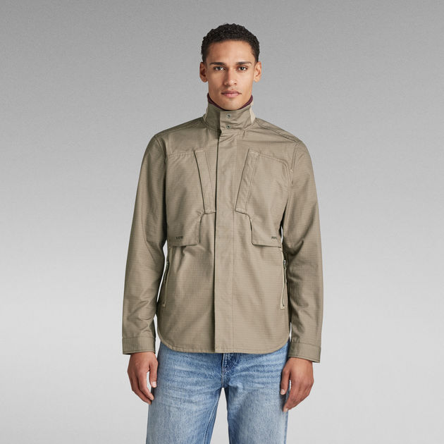 Utility Zip Overshirt | Brown | G-Star RAW®