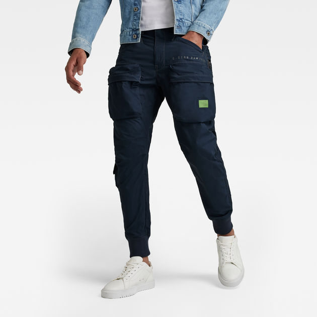 langs commentator Andrew Halliday Relaxed Tapered Cargo Pants | Dark blue | G-Star RAW®