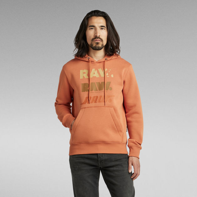 Orange g star best sale hoodie