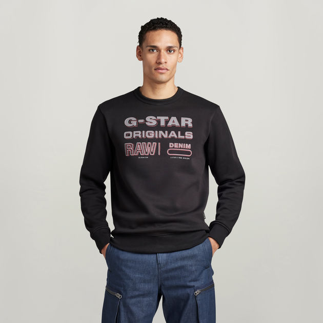 Originals Stamp Sweater Black G STAR US