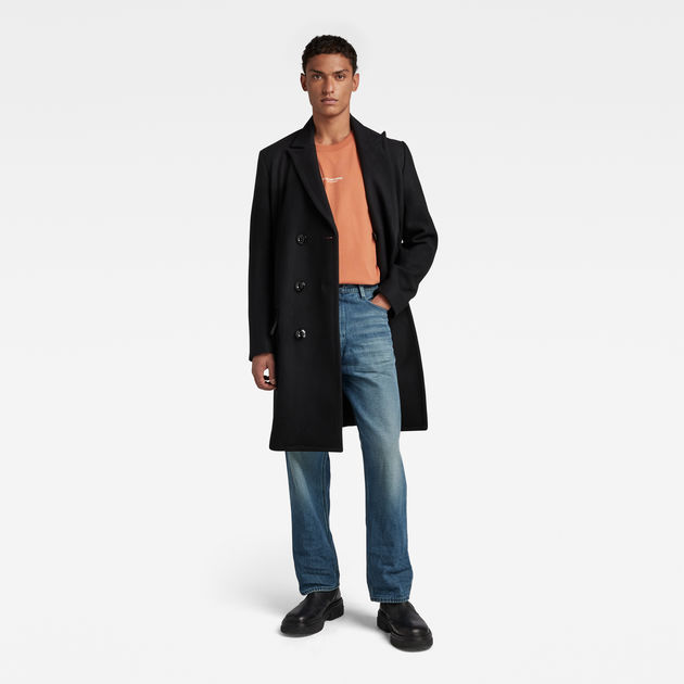 fryser Kostume interview Unisex Double Breasted Wool Coat | Black | G-Star RAW®