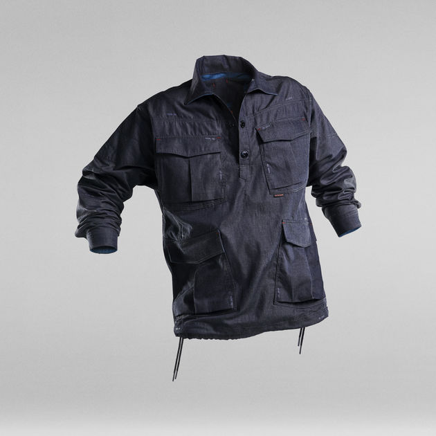 【海外 正規品】 E Shanorak US G-STAR® | blue Dark | Shirt ウェア
