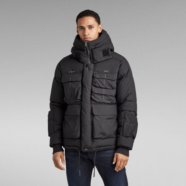 Field Hooded Puffer Jacket Black G Star RAW ZA