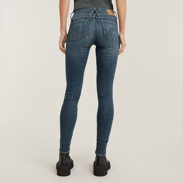 fout desinfecteren Mos Lynn Mid Super Skinny Jeans | Medium blue | G-Star RAW®